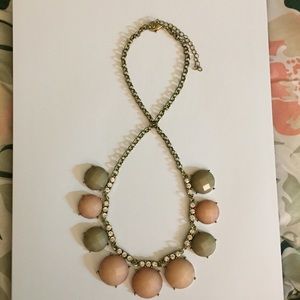 Pink/Green pendant costume necklace